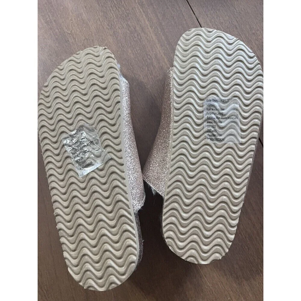 Magellan Outdoors Girls Slip On Sandals Slides Glitter Size 13/1